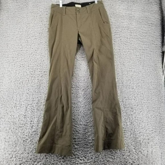 Royal Robbins Olive Green Boot Cut Stretch Hiking Pants Women's 4 - Picture 1 of 10